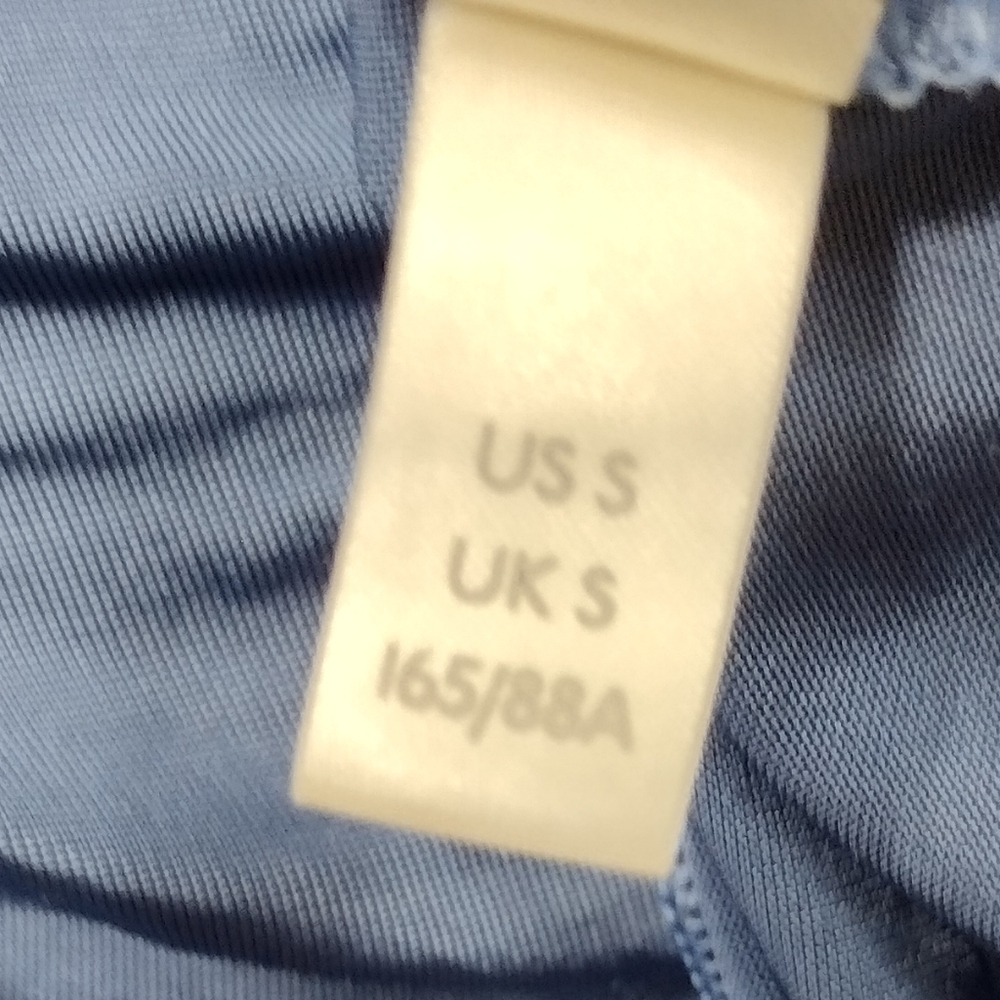 Free People Wind Down Layering Fitted Square Neck Top Women's S Blue Boho Retro - Picture 11 of 13